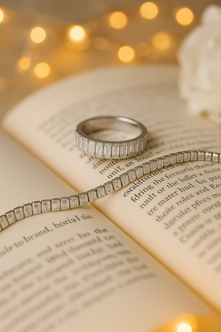 Zirconia Bracelet & Ring Set – Elegant Women’s Jewelry