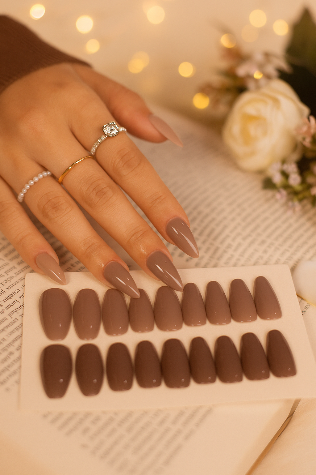 2 Sets Press-On Nails – Elegant Nude Collection