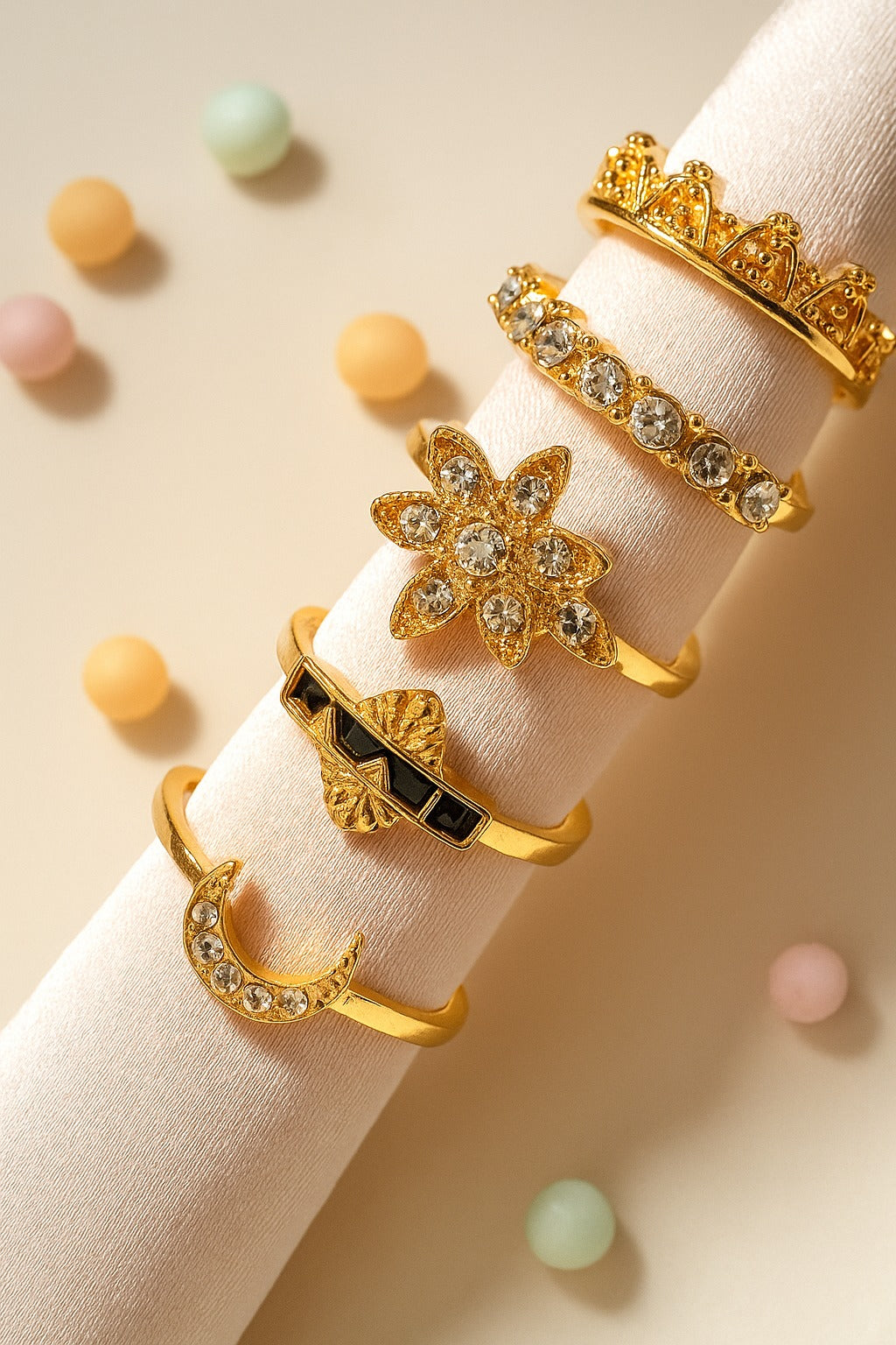 Royal Glow Ring Set (5 Pcs)