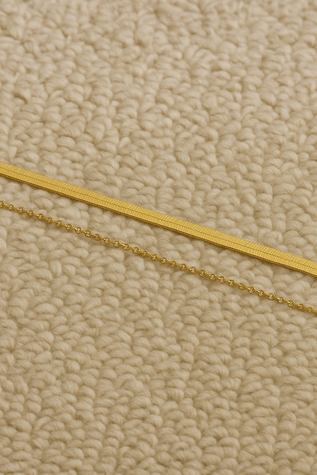 2pcs Gold Flat Chain Anklet Set – Stylish Women’s Jewelry Gift