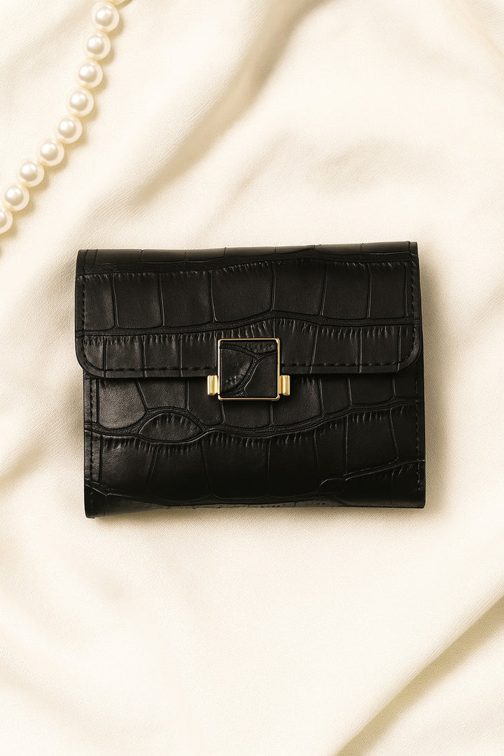 Veloro Croc Wallet | Luxury Crocodile Texture Slim Bi-Fold