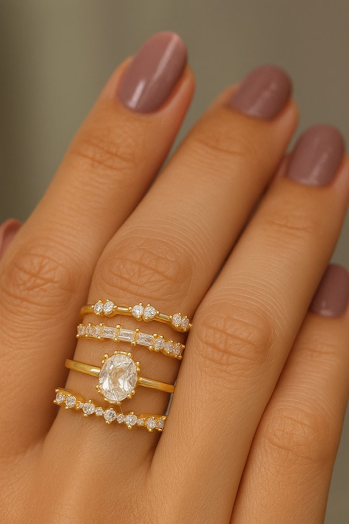Sparkle Ring Set (4 Pcs)
